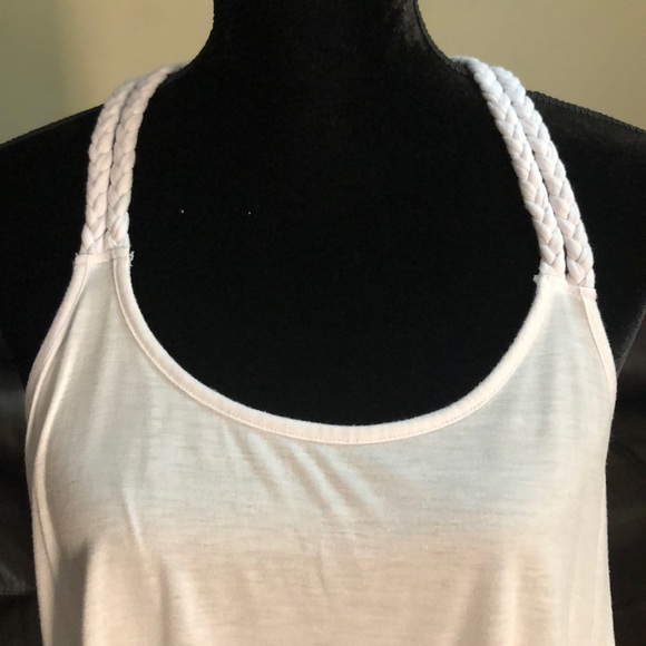 MUDD White Braided Straps Tank Top Size XL - Picture 2 of 6